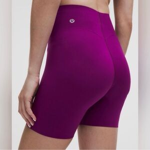 lululemon athletica Purple Bike Shorts High-Waisted Moisture-Wicking